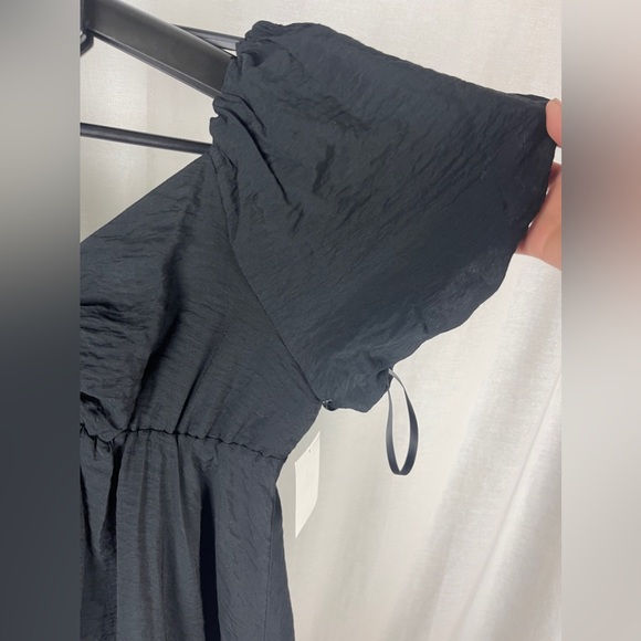 BP. Puff Sleeve Black Taffeta Mini Dress Size S (4-6) NWT - Picture 9 of 13